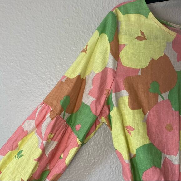 Sanctuary Look Back Floral Crop Top Size Large - Picture 7 of 8